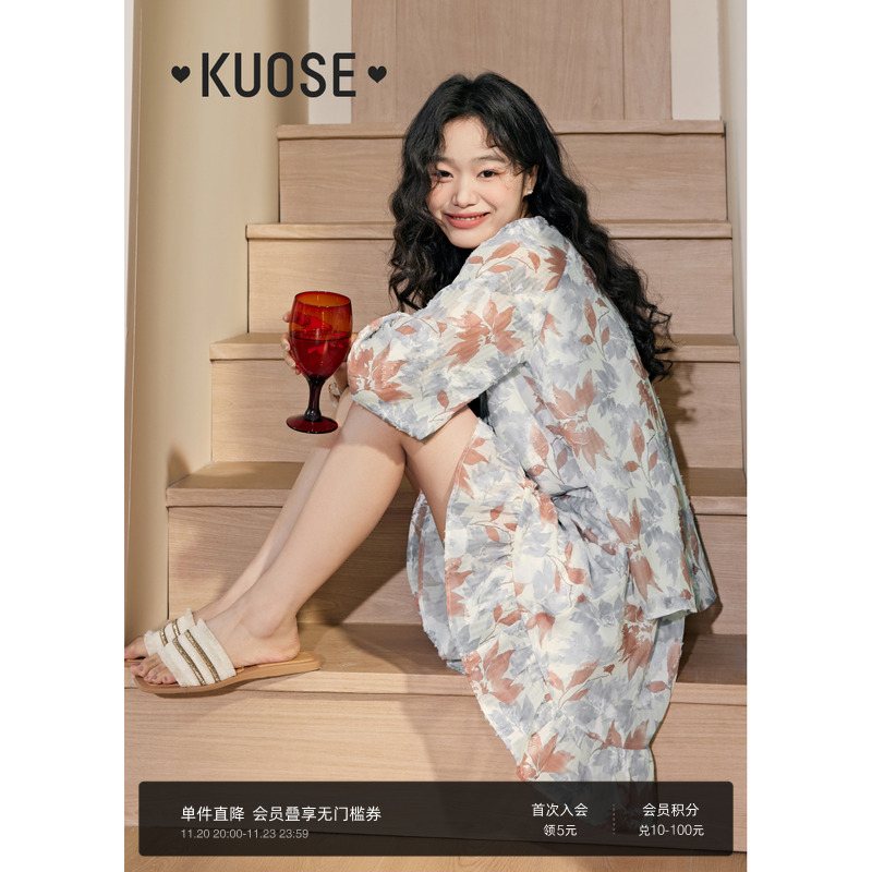 碎花衬衫KUOSE/阔色雪纺