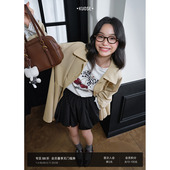 阔色白色樱桃图案t恤宽松半袖 上衣 女小众设计感短袖 2025秋季 新款