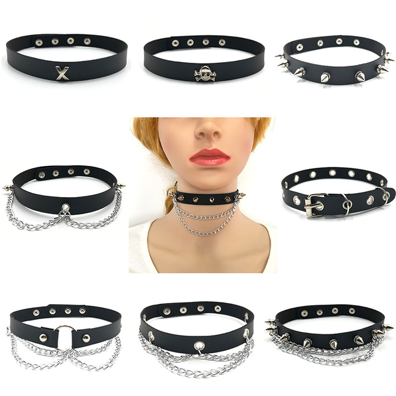 choker项圈女皮质脖颈链修饰颈部