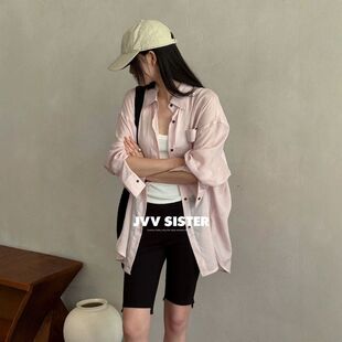 JVV十三行2026夏季新款高级感宽松显瘦衬衫苎麻防晒衬衣开衫