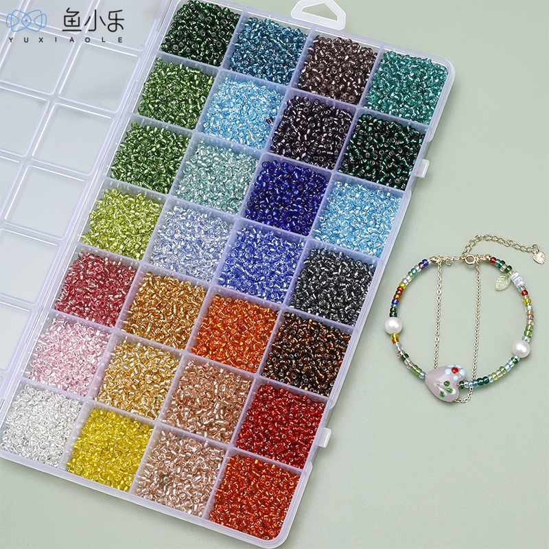 diy国产透明玻璃饰品项链散珠