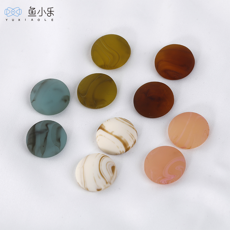 diy哑光树脂半圆质感耳饰品贴片