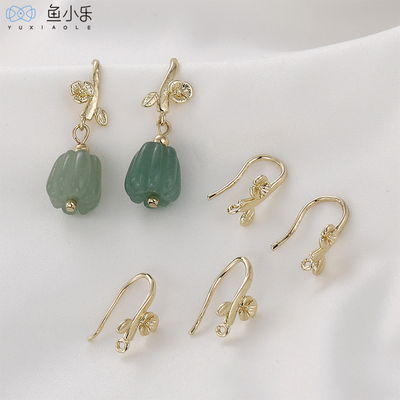 花朵耳钩手工饰品配件