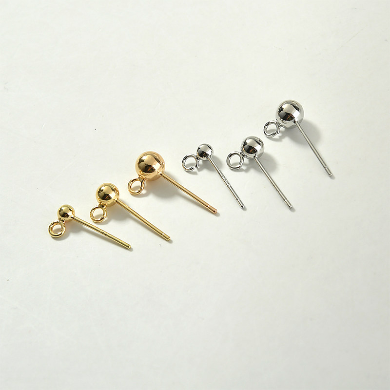 14k包金925银针diy手工基础款竖吊豆豆耳钉百搭耳饰配件耳环材料,饰品/流行首饰/时尚饰品新,其他DIY饰品配件,淘宝优惠券,粉丝福利购,淘宝优惠卷