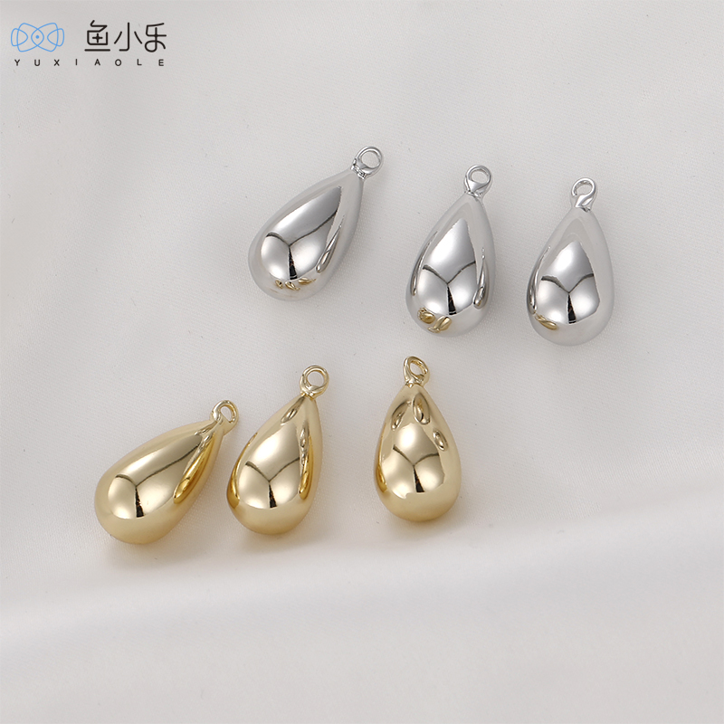 14k包金保色水滴形吊饰diy手工