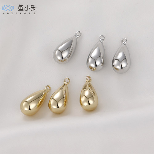 14k包金保色水滴形吊饰diy手工