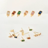 Медные золотые прямоугольные ретро серьги, аксессуары, 18 карат, серебро 925 пробы, DIY