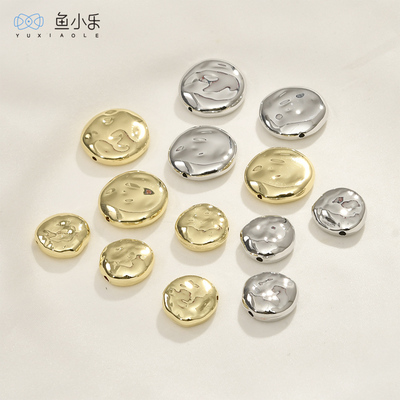 保色镀金BBC巴洛克扁圆直孔diy