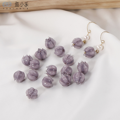 diy日系琉璃铃兰花耳饰手链