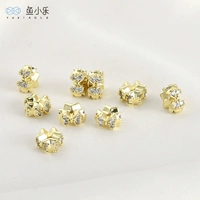 Галстук-бабочка, 14 карат, 1 шт, 7mm, 4.2mm