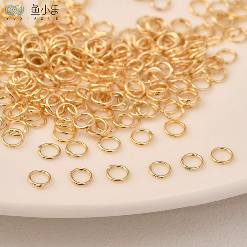 Медные колечки для украшений и бижутерии, аксессуар ручной работы, аксессуары, 14 карат, 18 карат, золотой цвет, DIY