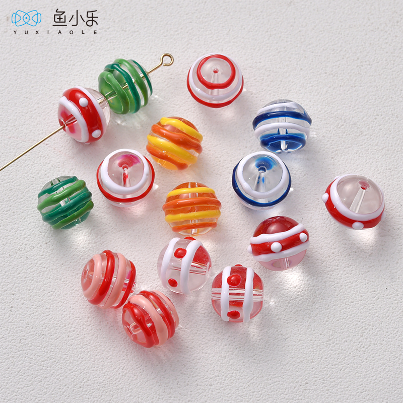 圣诞系列彩色丝带珠子diy