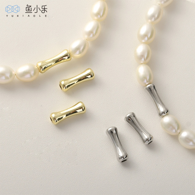 铜镀14k真金保色小骨头隔珠diy