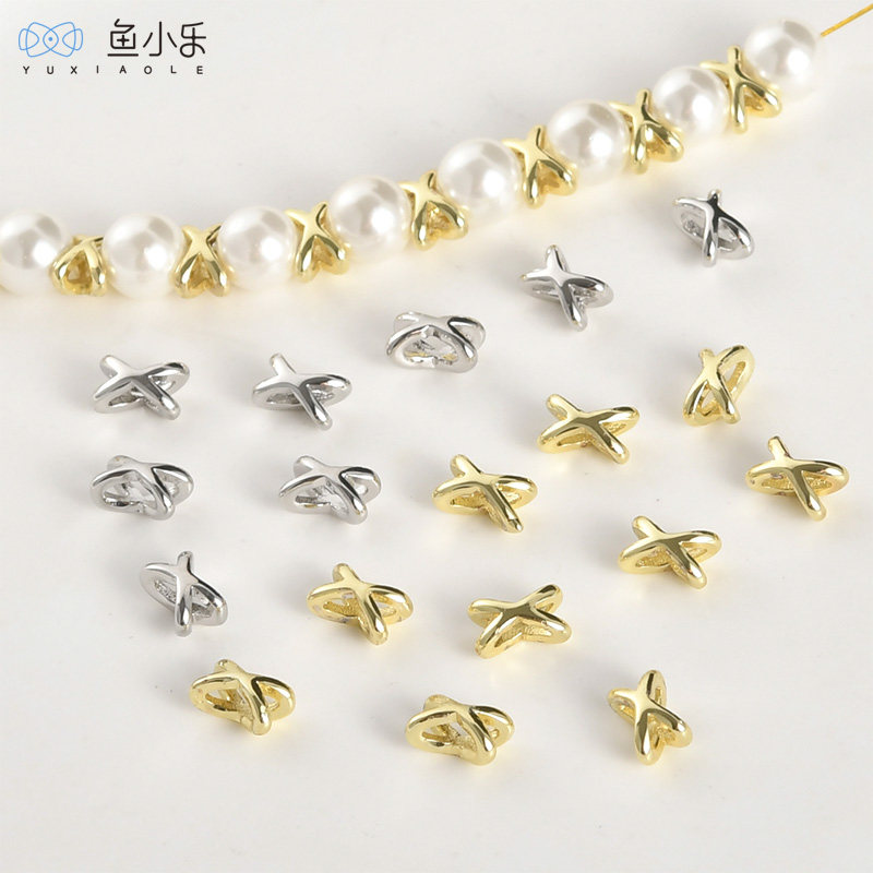 14k电镀真金保色交叉镂空隔珠diy手作手工串珠手链项链饰品配件,饰品/流行首饰/时尚饰品新,其他DIY饰品配件,淘宝优惠券,粉丝福利购,淘宝优惠卷