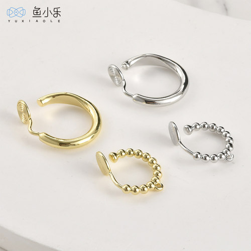 鱼小乐diy14k金蚊香盘耳骨夹