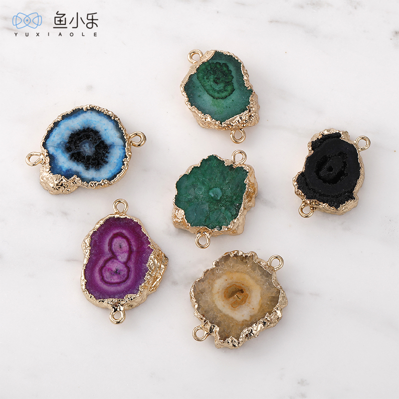 diy天然原石水晶手工项链吊坠