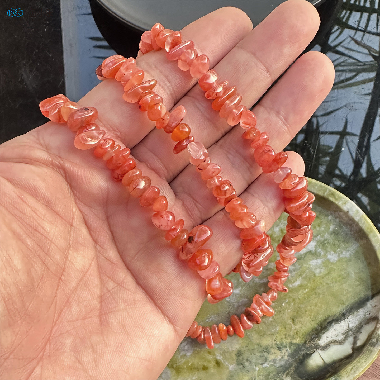 天然南红玛瑙5*8mm有孔碎石散珠