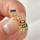 Медные золотые прямоугольные ретро серьги, аксессуары, 18 карат, серебро 925 пробы, DIY