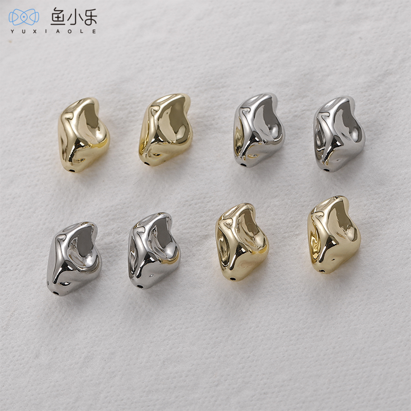 树脂不规则异形金色耳饰手作材料