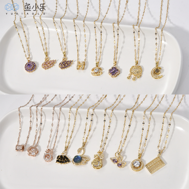 14k金镶钻锆石吊坠diy手工