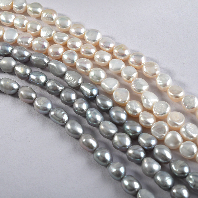 天然淡水蛋形项链耳饰散珠