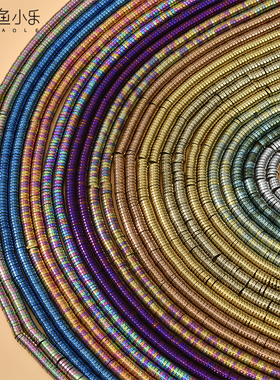 14色4*1mm圆片黑胆石隔片diy手工串珠手链项链耳环饰品配件材料