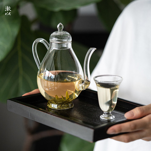 漱以复古高硼硅玻璃耐热泡茶壶