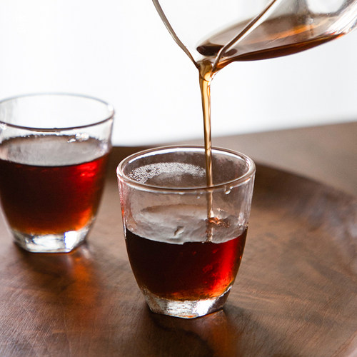 日式风锤纹玻璃耐热茶道品茗杯