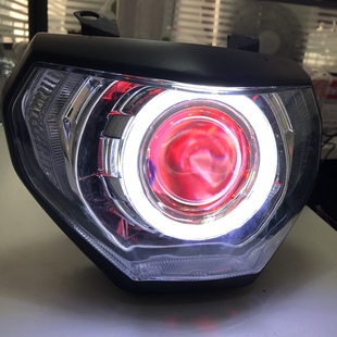 适用于13-16雅马哈ZF09 MT09大灯 改装led透镜天使眼恶魔眼总成