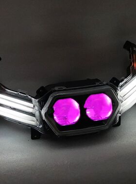 黑骑士E10大灯 改装led透镜 双光超亮升级前照灯恶魔眼调色总成