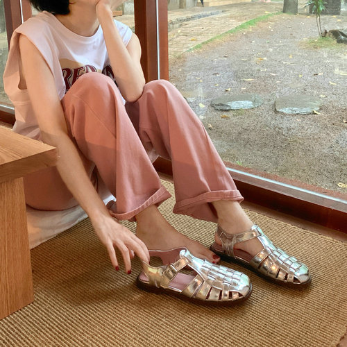 喵唔的天空包头罗马凉鞋