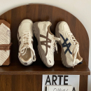 厚底加绒运动鞋 女百搭休闲阿甘鞋 天空2025秋轻便复古德训鞋 喵唔