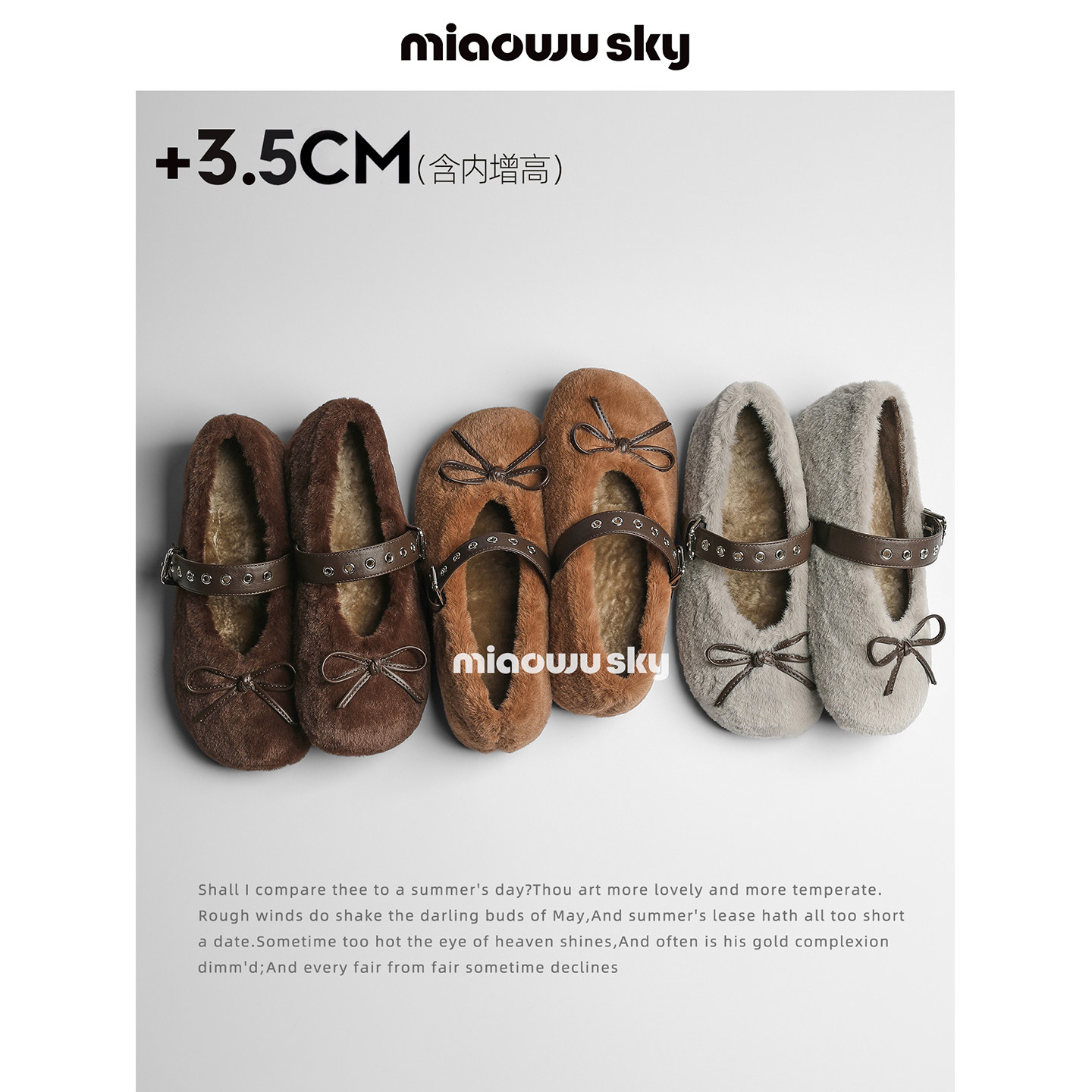 蝴蝶结一字扣甜美芭蕾玛丽珍鞋