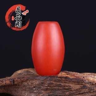 保山南红玛瑙散珠桶珠子隔珠纯天然手串单颗宝山料单珠柿子红顶珠