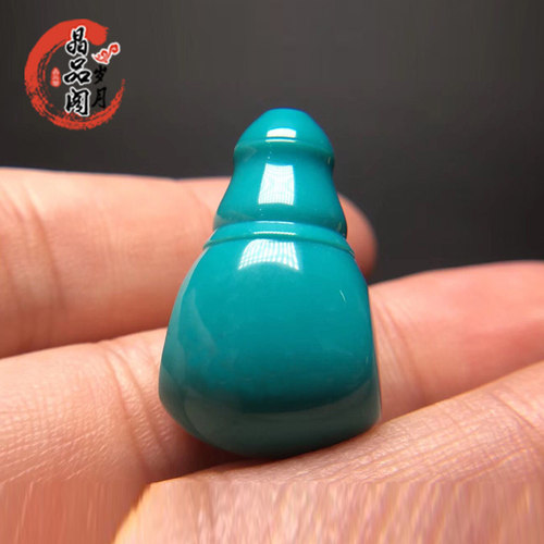 原矿绿松石三通佛头散珠