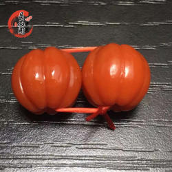 天然保山南红玛瑙南瓜珠苹果圆珠南瓜鼓珠散珠宝山保