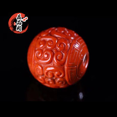 DIY аксессуары 南红玛瑙雕刻回纹珠散珠圆珠配珠苏工工艺文玩手链diy配珠