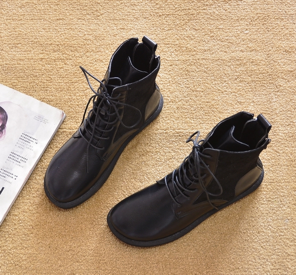 包邮新款秋季平底短靴单靴短筒马丁靴平跟时装靴骑士靴女靴子潮鞋