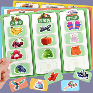 物品分类卡片幼儿园中大班区域区角活动材料生活常识益智教玩具