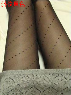 薄款提花连体裤个性风豹纹黑丝袜