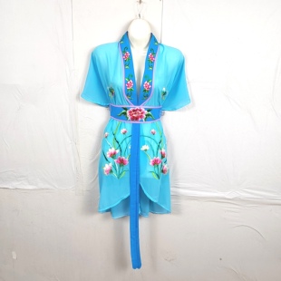 新款越剧黄梅戏花旦戏服新款七仙女黄梅戏演出服戏曲丫鬟马甲袿子