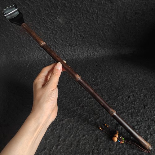 精品手工制天然紫竹多节手柄痒痒挠竹制抓痒挠痒扒文玩竹师傅品牌
