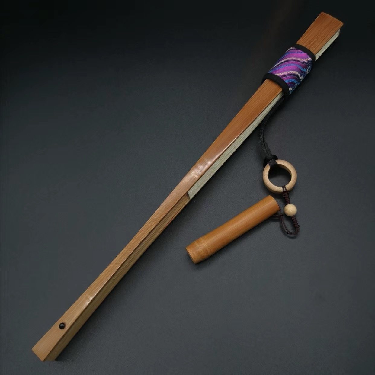 精工老料玉竹折扇全红直方头海派水滴隐士夏荣建工作室文玩折扇