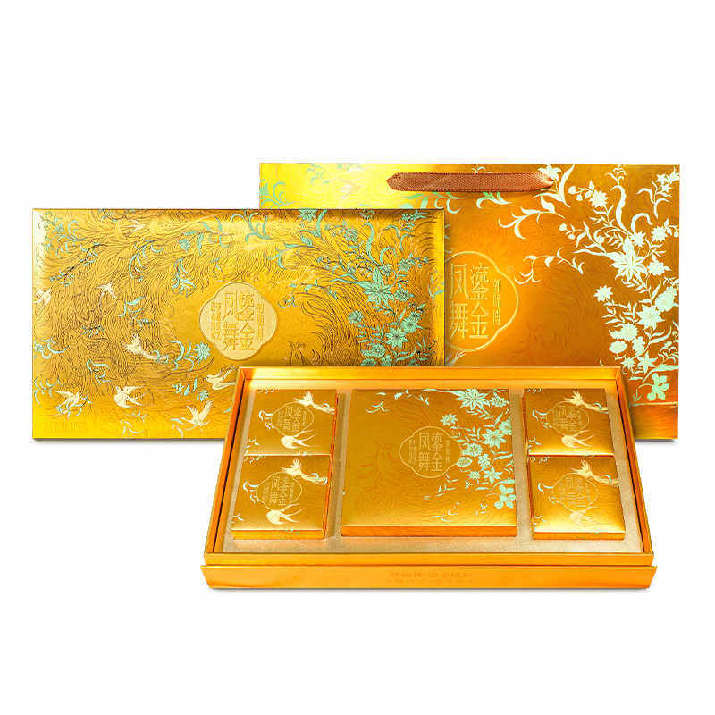 郭师傅月饼店鎏金凤舞礼盒广式五仁叉烧月饼中秋节送人送礼盒装