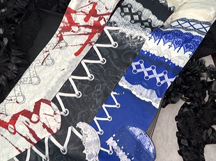 人偶梦doll印花袜亚文化哥特暗黑哥特原创暗黑小众复古袜子连腿袜