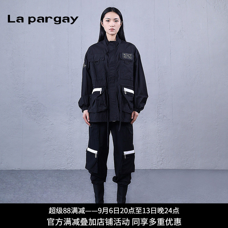 纳帕佳通透感休闲长袖外套2024春夏新款女式黑白色设计感小众上衣