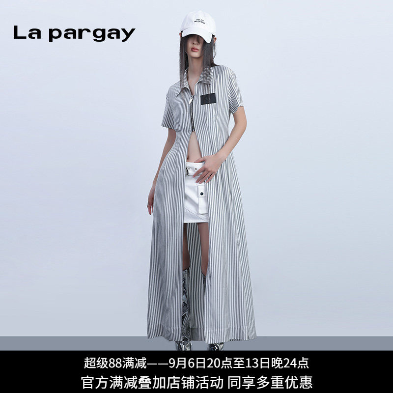 Lapargay条纹衬衫女宽松休闲