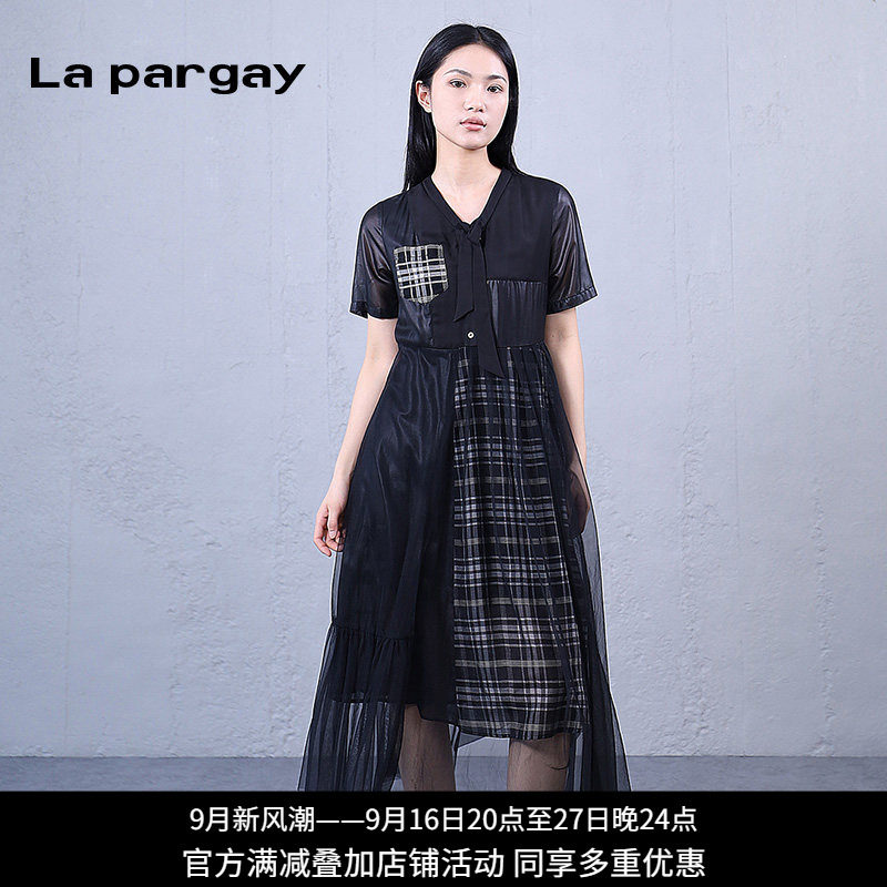Lapargay格子连衣裙女
