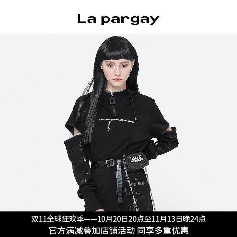 纳帕佳暗黑风拉链卫衣女潮酷