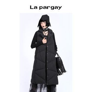 Lapargay納帕佳2023秋冬新款 羽絨服 馬夾外套簡(jiǎn)約保暖馬甲無袖 長(zhǎng)款